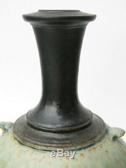Vintage Richard Aerni Studio Pottery Porcelain Vase Ash Glazed Signed 1999
