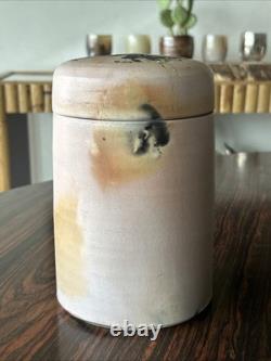 Vintage Richard Mahaffey Studio Pottery Clay Vessel Lidded