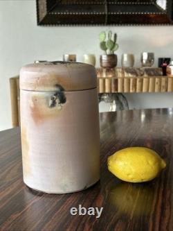 Vintage Richard Mahaffey Studio Pottery Clay Vessel Lidded