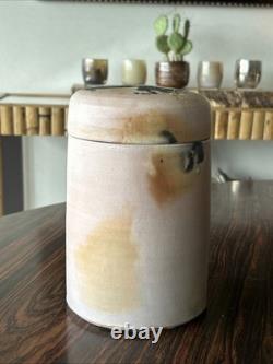 Vintage Richard Mahaffey Studio Pottery Clay Vessel Lidded