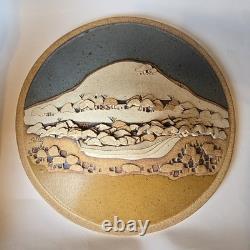 Vintage Rick Schlag 15 Southwestern Studio Pottery Wall Art Plaque Landscape