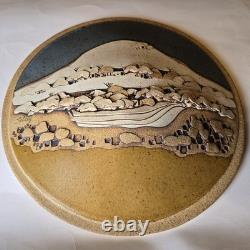 Vintage Rick Schlag 15 Southwestern Studio Pottery Wall Art Plaque Landscape