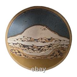 Vintage Rick Schlag 15 Southwestern Studio Pottery Wall Art Plaque Landscape