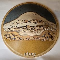 Vintage Rick Schlag 15 Southwestern Studio Pottery Wall Art Plaque Landscape