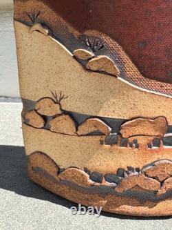 Vintage Rick Schlag Signed Southwestern Studio Pottery Vase 10.25? H