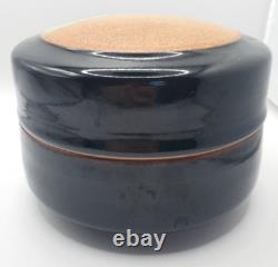 Vintage Rob Wiedmaier Studio Pottery Jar Missouri Artist Lidded Jar Canister