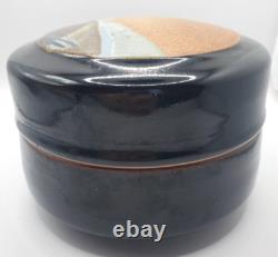 Vintage Rob Wiedmaier Studio Pottery Jar Missouri Artist Lidded Jar Canister