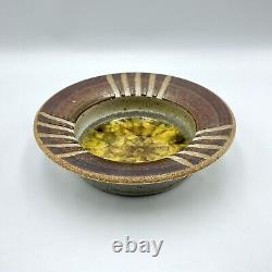 Vintage Robert Maxwell California Studio Pottery Ashtray Glass Bottom MCM