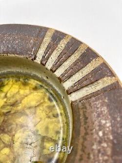 Vintage Robert Maxwell California Studio Pottery Ashtray Glass Bottom MCM