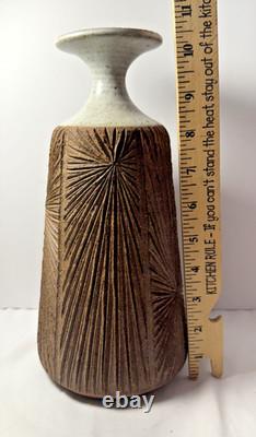 Vintage Robert Maxwell David Cressey Studio Pottery Vase Earthgender Era 70s 11