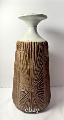 Vintage Robert Maxwell David Cressey Studio Pottery Vase Earthgender Era 70s 11