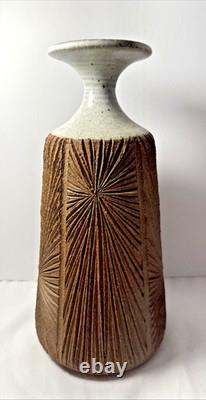 Vintage Robert Maxwell David Cressey Studio Pottery Vase Earthgender Era 70s 11