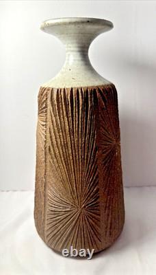 Vintage Robert Maxwell David Cressey Studio Pottery Vase Earthgender Era 70s 11