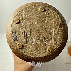 Vintage Robert Maxwell David Cressey Studio Pottery Vase Earthgender Era 70s 11