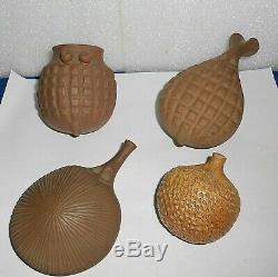 Vintage Robert Maxwell Studio Pottery Critters Lot Signed Mid Century