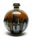 Vintage Robert Sperry Cobalt & Iron Splash Glaze Studio Pottery Ball Vase NW