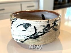 Vintage Ron Meyers Studio Art Earthenware Glazed Pottery Tea Bowl Low Bowl