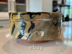 Vintage Ron Meyers Studio Art Earthenware Glazed Pottery Tea Bowl Low Bowl