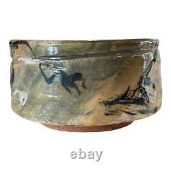 Vintage Ron Meyers Studio Art Earthenware Glazed Pottery Tea Bowl Low Bowl