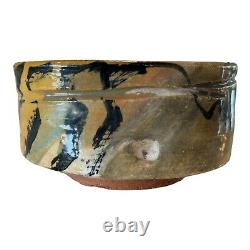Vintage Ron Meyers Studio Art Earthenware Glazed Pottery Tea Bowl Low Bowl