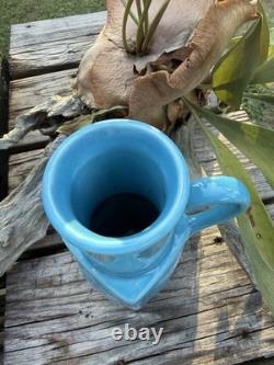 Vintage Rörstrand Carl-Harry Stålhane CHS Sweden Turquoise Blue Ceramic Vase MCM