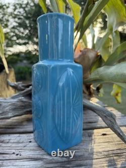 Vintage Rörstrand Carl-Harry Stålhane CHS Sweden Turquoise Blue Ceramic Vase MCM