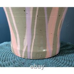 Vintage Roy Hamilton Large Ceramic Urn Vase Studio Pottery Sunset Glaze