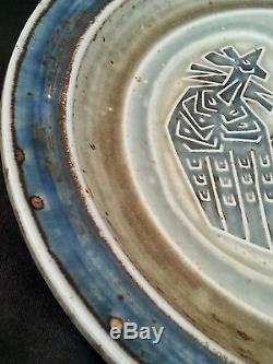 Vintage Royal Copenhagen studio pottery stoneware plate 10.25 in, Jorg Mogensen
