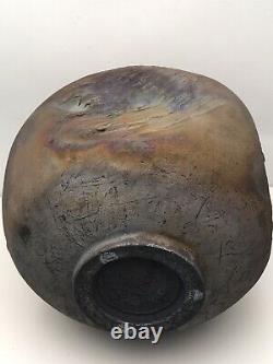 Vintage Ruth Weiner. Chicago Studio Pottery. Abstract. Raku 9