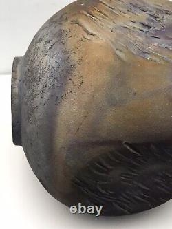 Vintage Ruth Weiner. Chicago Studio Pottery. Abstract. Raku 9