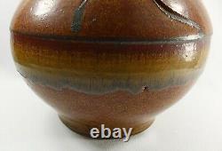 Vintage STEARNS ART POTTERY Modern Stoneware Weed Pot