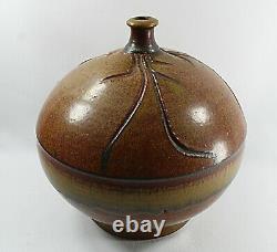 Vintage STEARNS ART POTTERY Modern Stoneware Weed Pot