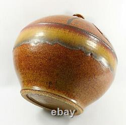 Vintage STEARNS ART POTTERY Modern Stoneware Weed Pot