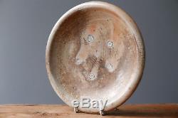 Vintage SVEND BAYER studio pottery STONEWARE SHINO dish wood fired in Devon