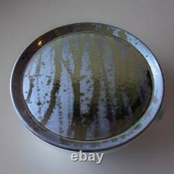 Vintage Sam Scott Black on Black Platter Studio Pottery Seattle PNW 14.5