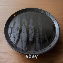 Vintage Sam Scott Black on Black Platter Studio Pottery Seattle PNW 14.5