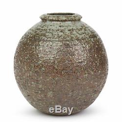 Vintage Scandinavian Grey Glazed Studio Pottery Vase 20th C