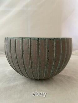 Vintage Scandinavian Studio Pottery Bowl Danish Modern Marked Jacob Bang Era