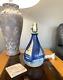 Vintage Schaefer Studio Art Pottery Chorded Table Lamp Dark Blue Glaze Signed