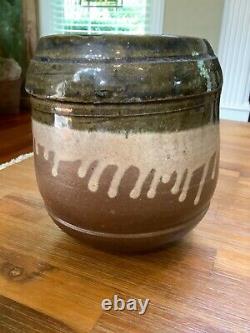 Vintage Scott McDowell Art Studio Pottery Vase Layered Satin & Matte Drip Glaze