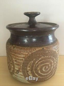 Vintage Set of Raymond Gallucci Contemporary Art Studio PA Pottery 2 Lidded Pot