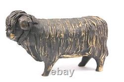 Vintage Sheep Studio Art Pottery Ram Figurine Signed 20th Century