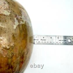 Vintage Signed Briscoe 1983 Crystalline Iridescent Glaze Orb Vase OOAK 7 3/4