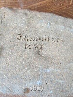 Vintage Signed Brutalist Texture Studio Pottery Wall Pocket Sculpture Planter