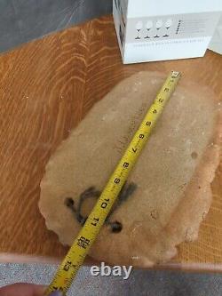 Vintage Signed Brutalist Texture Studio Pottery Wall Pocket Sculpture Planter