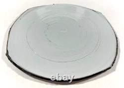 Vintage Signed Byron Temple Studio Pottery Free Form Platter Contemporary Art
