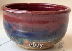Vintage Signed Carl Sheehan Studio Art Pottery Two Piece Bowl w Lid Decor Gifts