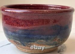Vintage Signed Carl Sheehan Studio Art Pottery Two Piece Bowl w Lid Decor Gifts