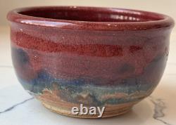 Vintage Signed Carl Sheehan Studio Art Pottery Two Piece Bowl w Lid Decor Gifts