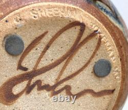 Vintage Signed Carl Sheehan Studio Art Pottery Two Piece Bowl w Lid Decor Gifts